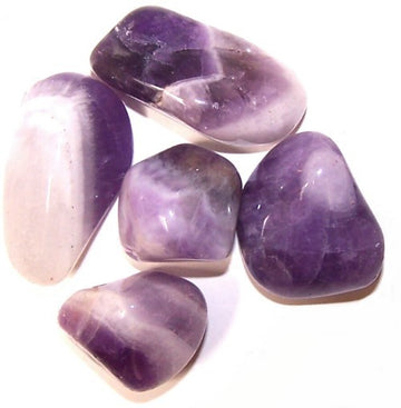 24x L Tumble Stones - Amethyst Banded - Hira Online